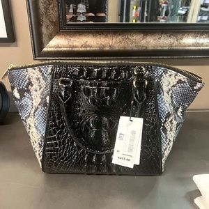 Snakeskin print Brahmin purse with tags